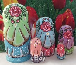 Russian matryoshka doll nesting babushka beauty girl chickens handmade exclusive