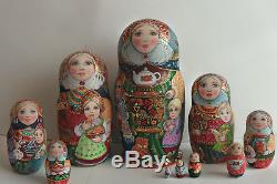 Russian matryoshka doll nesting babushka beauty girl handmade exclusive