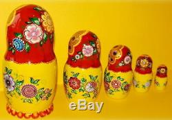 Russian matryoshka doll nesting babushka beauty gorodets handmade