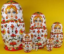 Russian matryoshka doll nesting babushka beauty handmade
