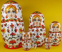 Russian matryoshka doll nesting babushka beauty handmade