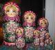 Russian Matryoshka Doll Nesting Babushka Beauty Handmade 10pcs