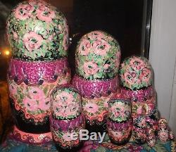 Russian matryoshka doll nesting babushka beauty handmade 10pcs