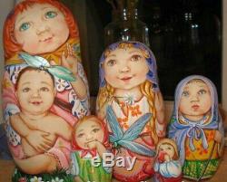 Russian matryoshka doll nesting babushka beauty kids handmade exclusive