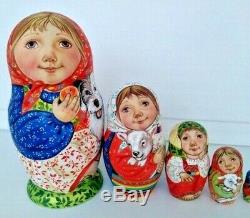 Russian matryoshka doll nesting babushka beauty mini girl handmade exclusive