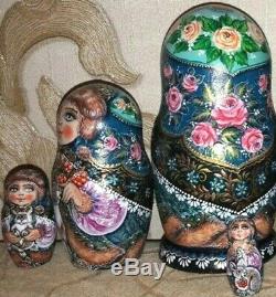 Russian matryoshka doll nesting babushka beauty rabbit handmade exclusive
