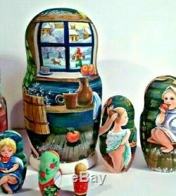 Russian matryoshka doll nesting babushka beauty sauna handmade exclusive