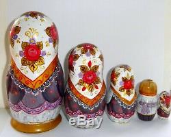 Russian matryoshka doll nesting babushka beauty strawberry handmade exclusive