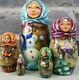Russian Matryoshka Doll Nesting Babushka Beauty Winter Handmade Exclusive
