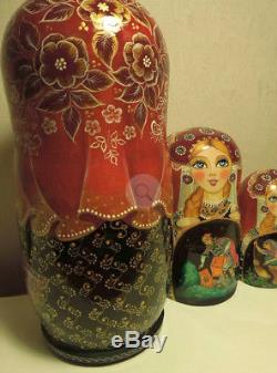 Russian matryoshka doll nesting babushka tales handmade
