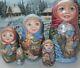Russian Matryoshka Doll Nesting Babushka Winter Handmade Exclusive