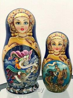 Russian matryoshka dolls Ruslan and Lumila. Beauty handmade exclusive 5/31