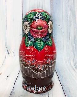 Russian matryoshka dolls Russian Troika. Beauty handmade exclusive. 5pcs