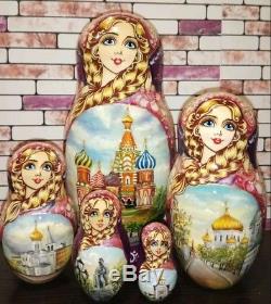 Russian matryoshka nesting doll beauty girl Moscow handmade exclusive