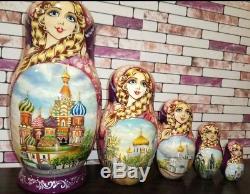 Russian matryoshka nesting doll beauty girl Moscow handmade exclusive