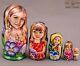 Russian Matryoshka Nesting Dolls Author Signed 6 In 5pcs Ooak Wooden Babushka
