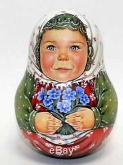 Russian matryoshka roly-poly babushka doll baby handmade exclusive