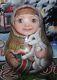 Russian Matryoshka Tumbler Babushka Doll Beauty Girl Rabbit Handmade Exclusive