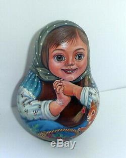 Russian matryoshka tumbler babushka doll beauty handmade exclusive
