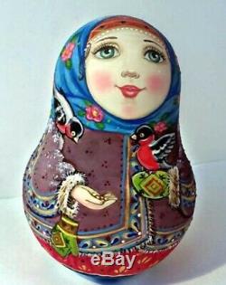 Russian matryoshka tumbler babushka doll beauty winter handmade exclusive
