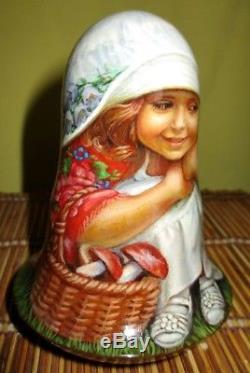 Russian matryoshka tumbler doll beauty girl handmade exclusive