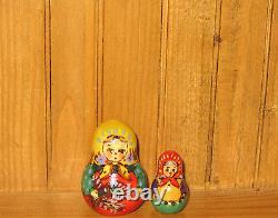 Russian nesting doll 5 HAND PAINTED TRADITIONAL Martryoshka RYABOVA