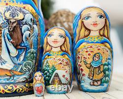 Russian nesting doll 7pcs Snow Maiden Fairytale Matryoshka dolls