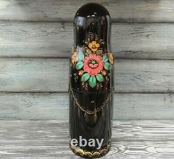 Russian nesting doll Case, Damask under a bottle of Vodka. Black color