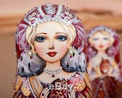 Russian nesting doll, Matryoshka, Empress wooden doll, Wedding gift, Home decor