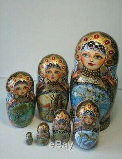 Russian nesting doll matryoshka russia art painting vintage