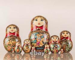 Russian nesting dolls 10 pieces Matryoshka doll Russian dolls Stacking dolls