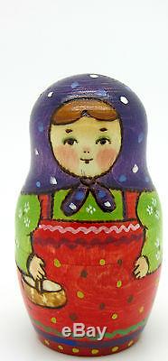 Russian nesting dolls 5 HAND PAINTED TRADITIONAL BABUSHKA & Chicken RYABOVA GIFT