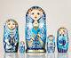 Russian Nesting Dolls Empress Matryoshka With Crystals Blue And Silver