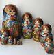 Russian Nesting Dolls, Matryoshka, 10-pieces Set, Firebird Fairytale, Handmade