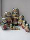 Russian Nesting Dolls, Matryoshka, 10-pieces Set, Russian Winter, Handmade