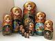 Russian Nesting Dolls, Matryoshka, 10-pieces Set, Fairytale, Handmade