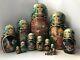 Russian Nesting Dolls, Matryoshka, 15-pieces Set, Pushkins Fairytales, Handmade