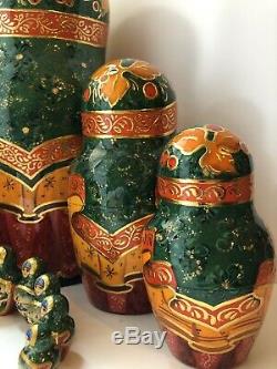 Russian nesting dolls, Matryoshka, 25-pieces set, fairytale, handmade