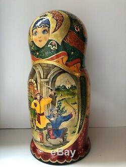 Russian nesting dolls, Matryoshka, 25-pieces set, fairytale, handmade