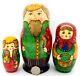 Russian Nesting Dolls Matryoshka 3 Traditional Dad & Chicken Babushka Ryabova