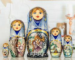 Russian nesting dolls Morosko Matryoshka doll Christmas Wooden nesting dolls