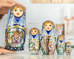 Russian nesting dolls Morosko Matryoshka doll Christmas Wooden nesting dolls