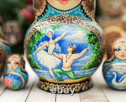Russian nesting dolls Russian ballet Swan Lake Matryoshka with ballerina