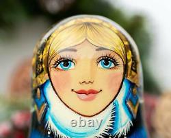 Russian nesting dolls Snow Maiden Russian dolls hand-carved