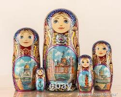 Russian nesting dolls St-Petersburg city nesting dolls Russian Stacking dolls