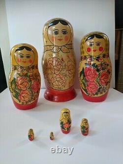 Russian wood Nesting dolls Matryoshka set 12 pcs. Hand painted USSR largest 12'