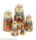 Santa Russian Hand Carved Hand Painted Nesting Doll Christmas Gift