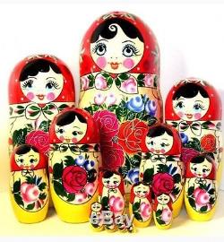 SEMENOVSKAYA 15 PC RUSSIAN DOLL Matryoshka Babushka Nesting doll Matreshka doll