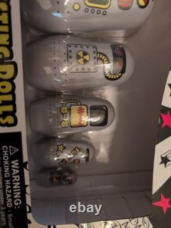 SET of 6 Robot Nesting Dolls Matryoshka Madness! Babushka Silver Russian New