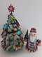 Santa Claus And Christmas Tree Wooden Hand-painted Set Russian Doll Home Decor